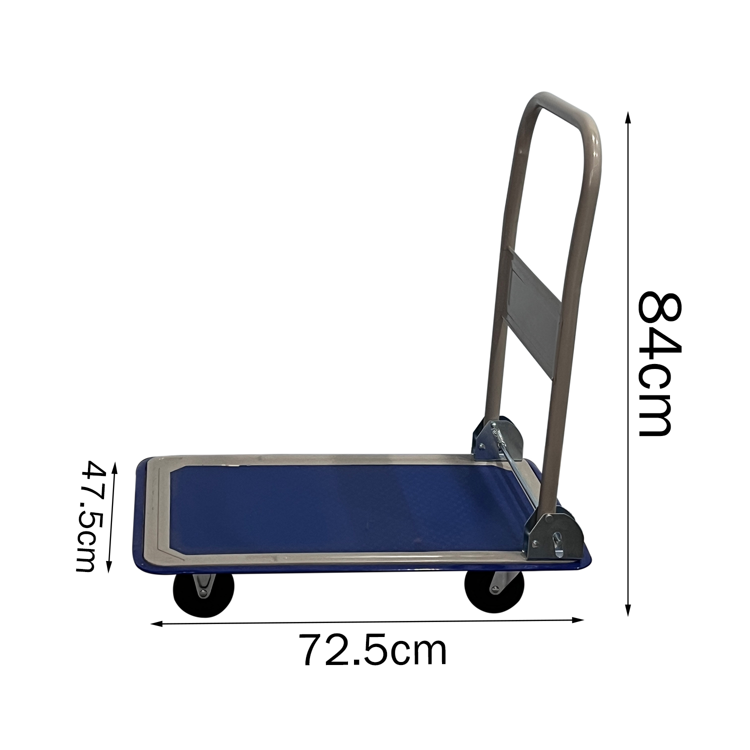 Foldable warehouse express storage 4 wheels metal steel platform trolley 150kg hand truck platform structure hand carts trolleys